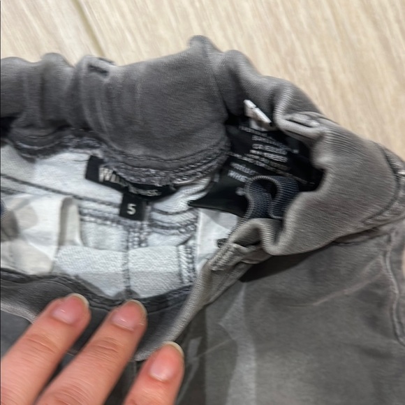 Gray Moto-Style Skinny Jeans with Ribbed Knee Panels - Picture 4 of 4